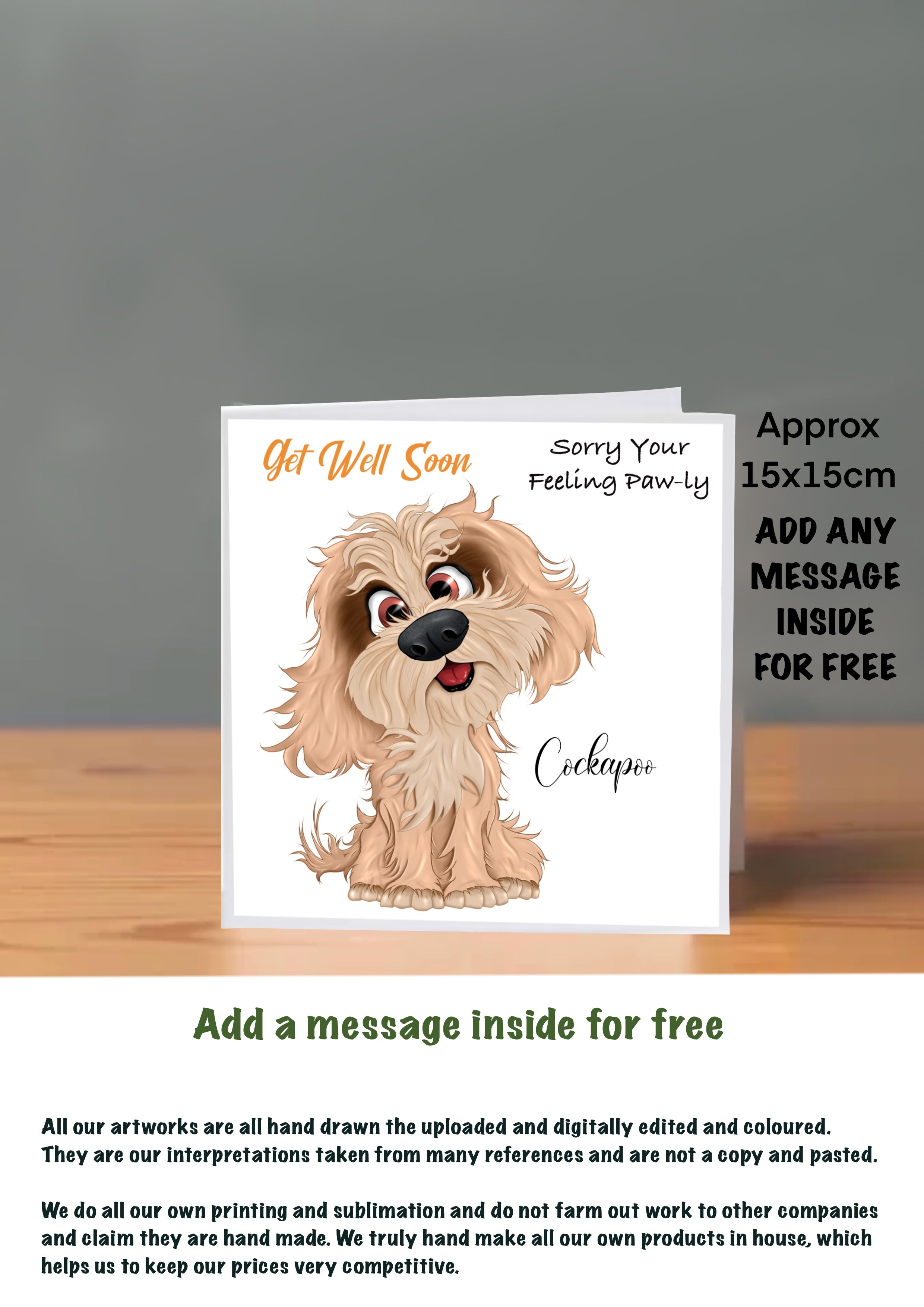 Dog Get Well Soon Cards Cockapoo