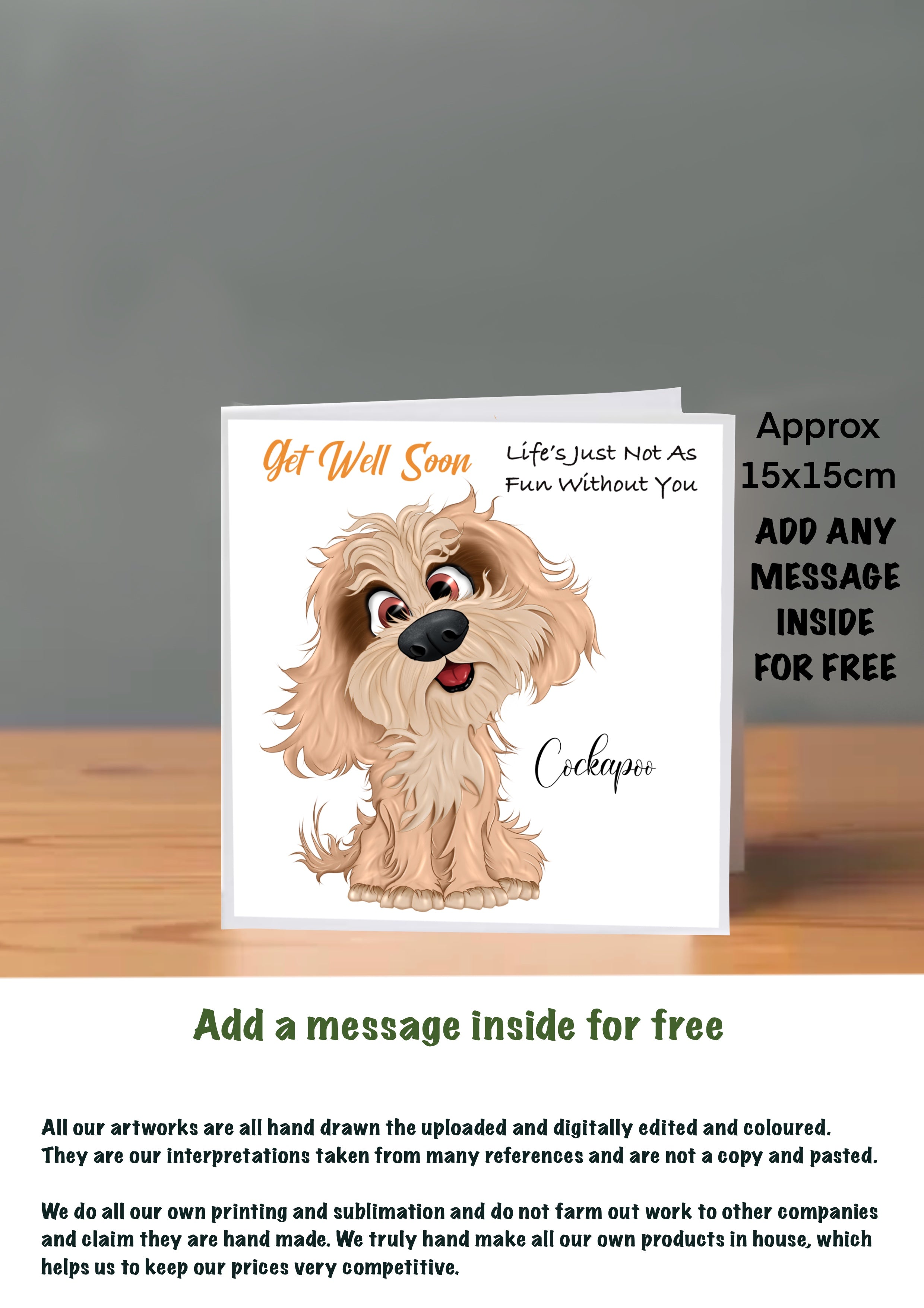 Dog Get Well Soon Cards Cockapoo