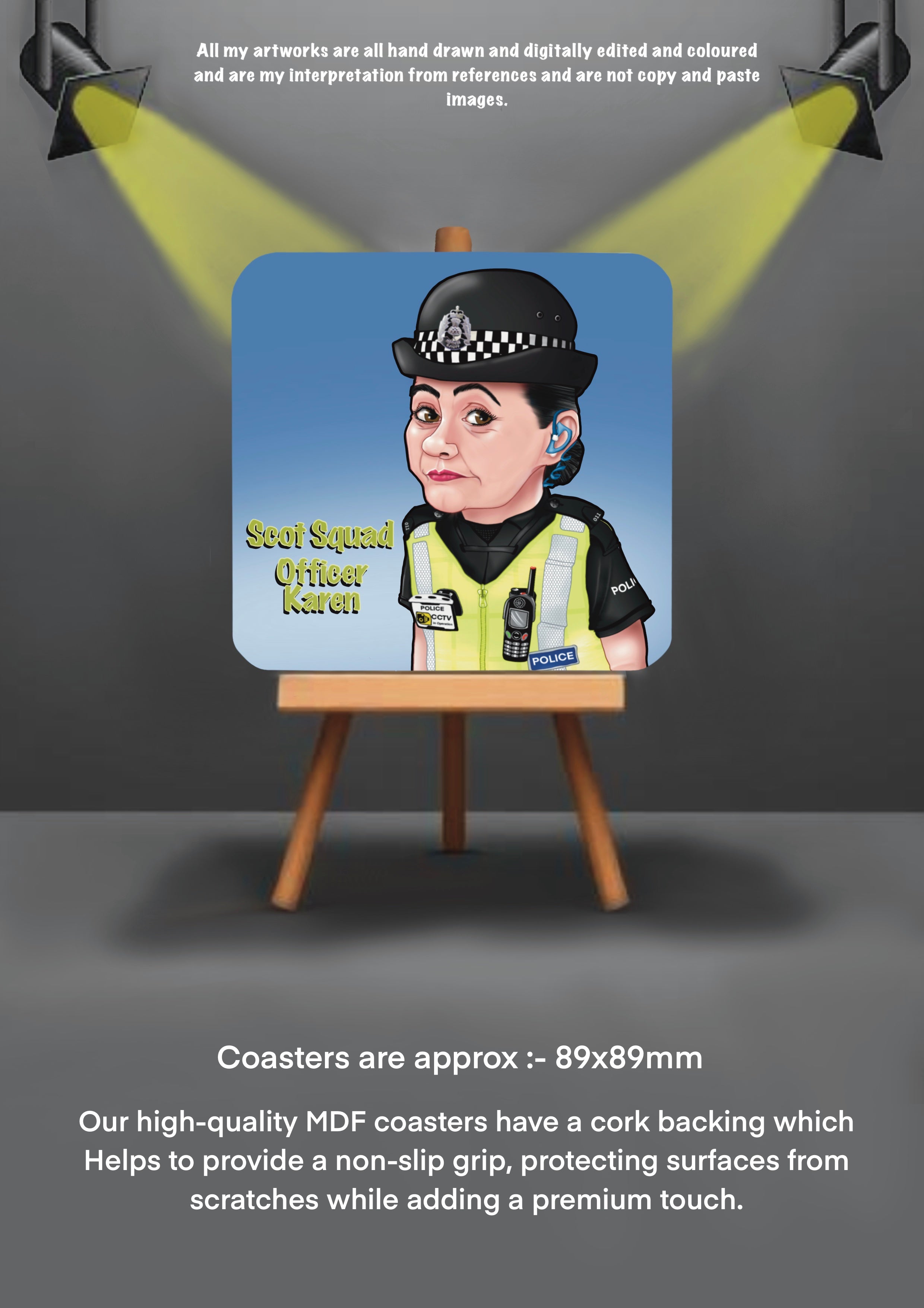 Scot Squad Coasters  Officer Karen