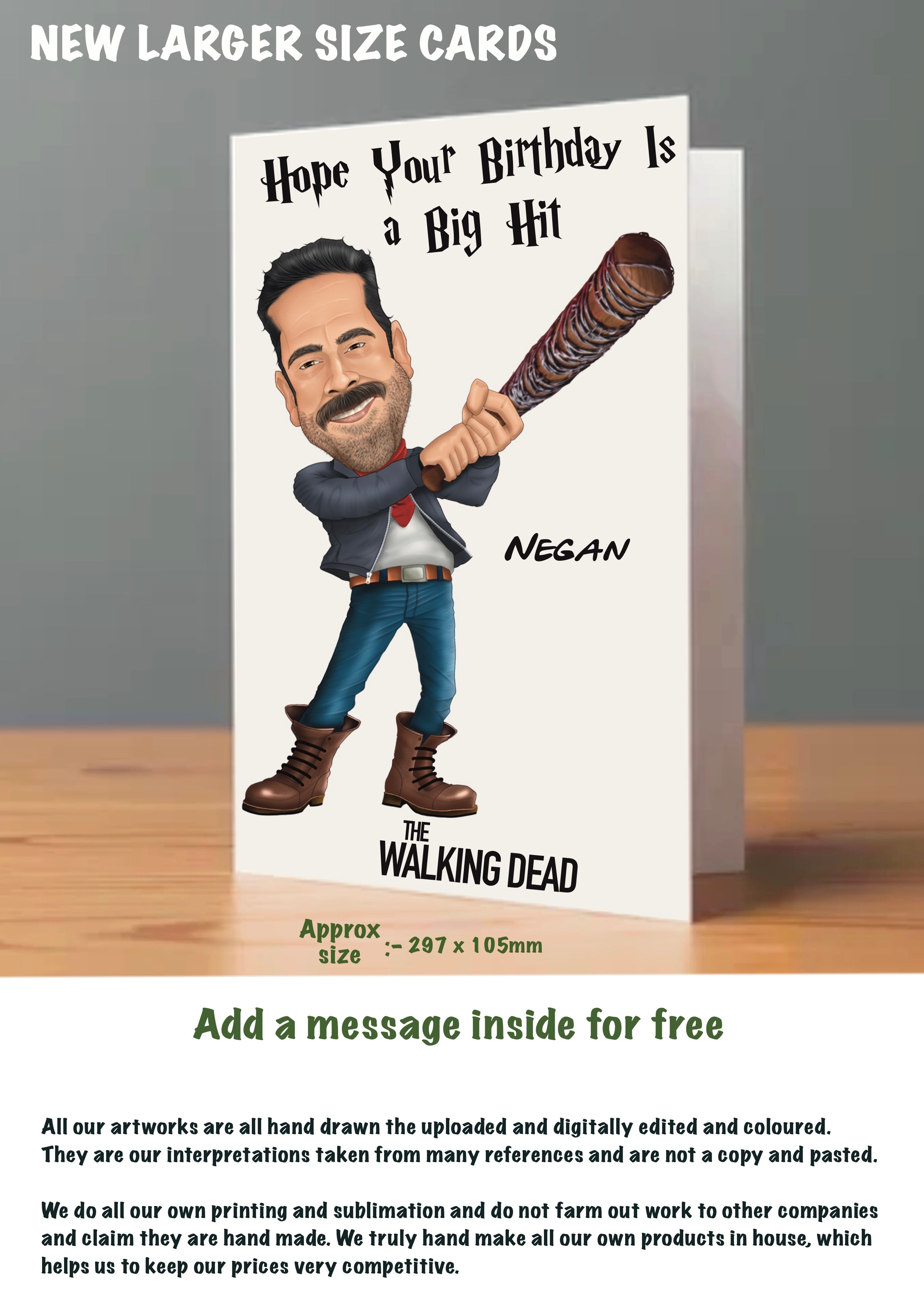 The Walking Dead Birthday Cards Negan