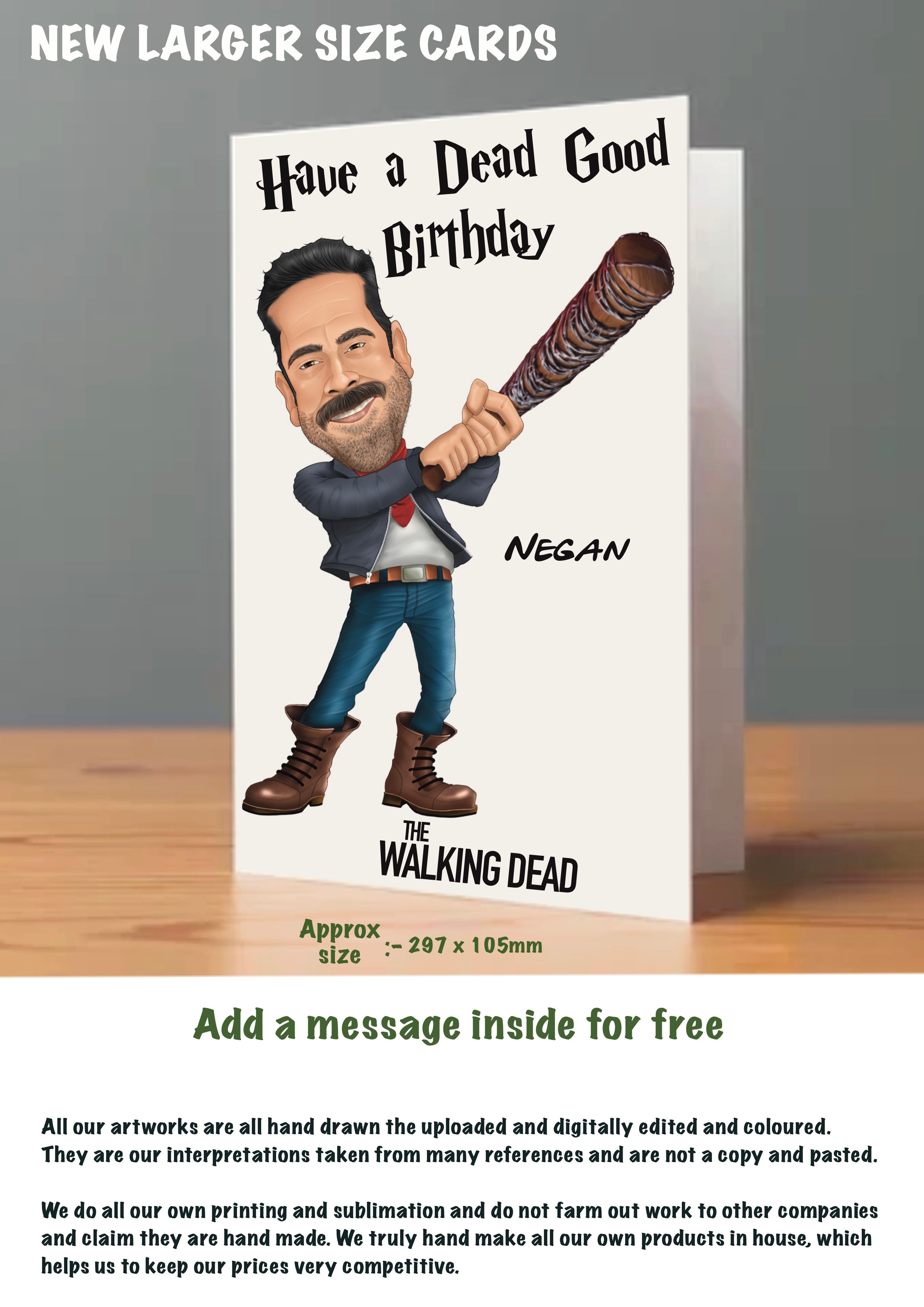 The Walking Dead Birthday Cards Negan