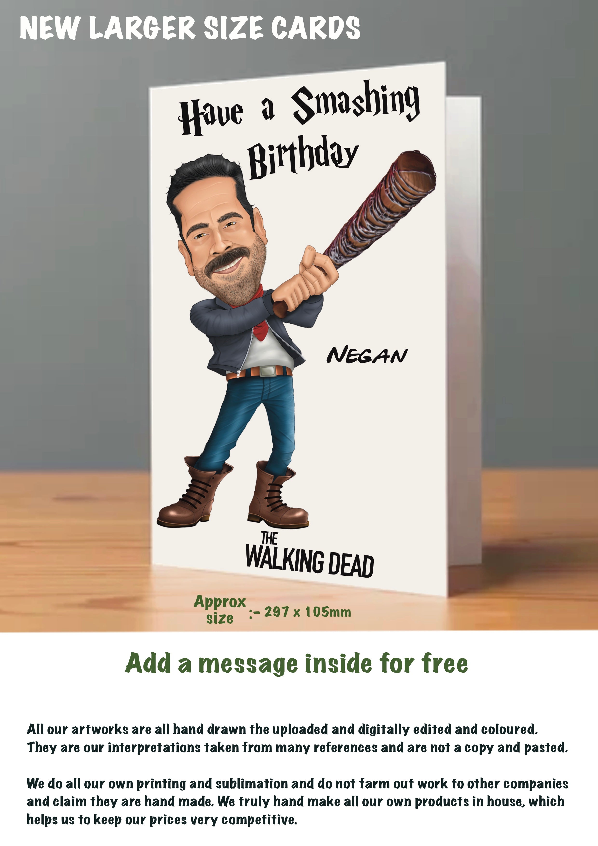 The Walking Dead Birthday Cards Negan