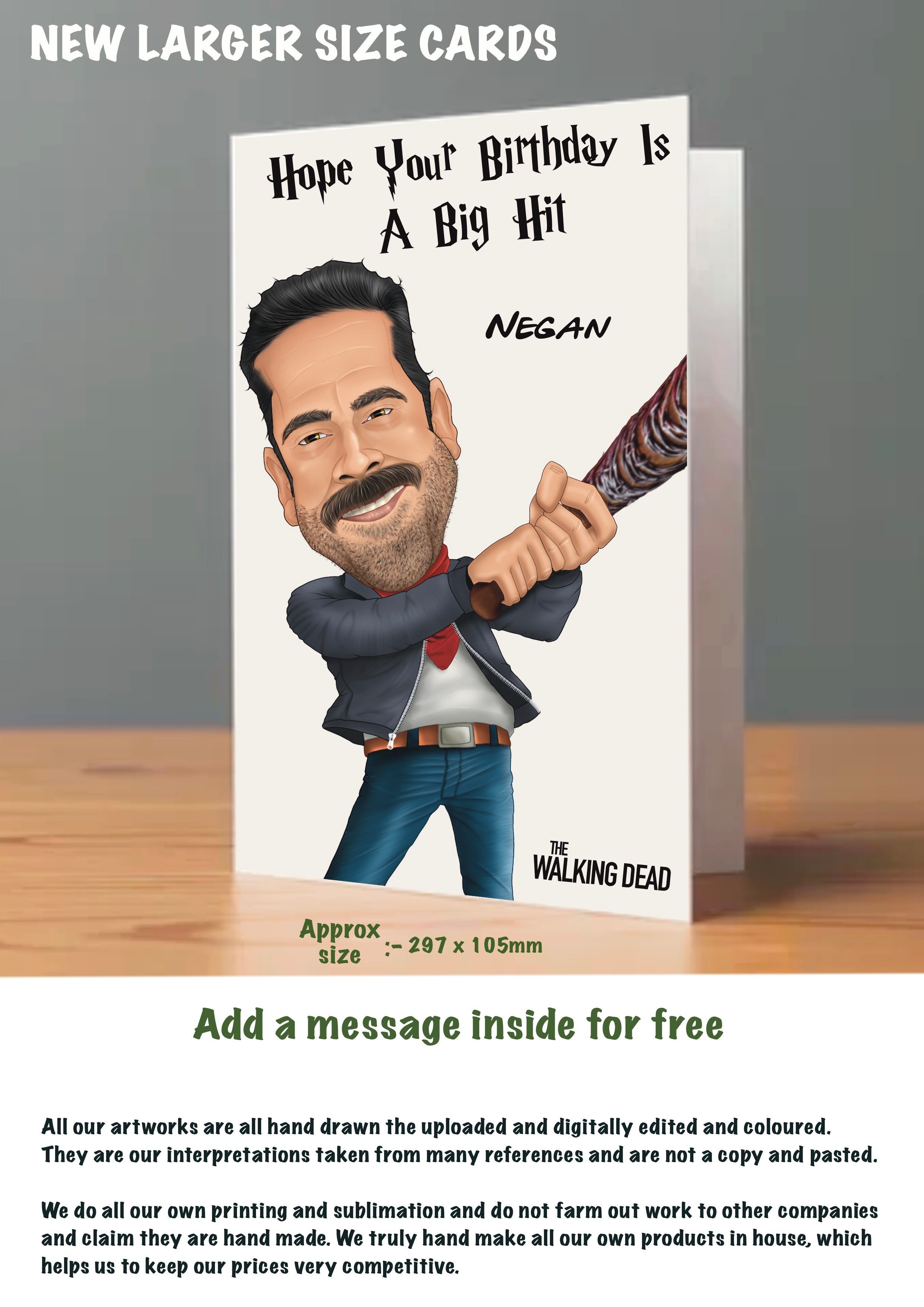 The Walking Dead Birthday Cards Negan