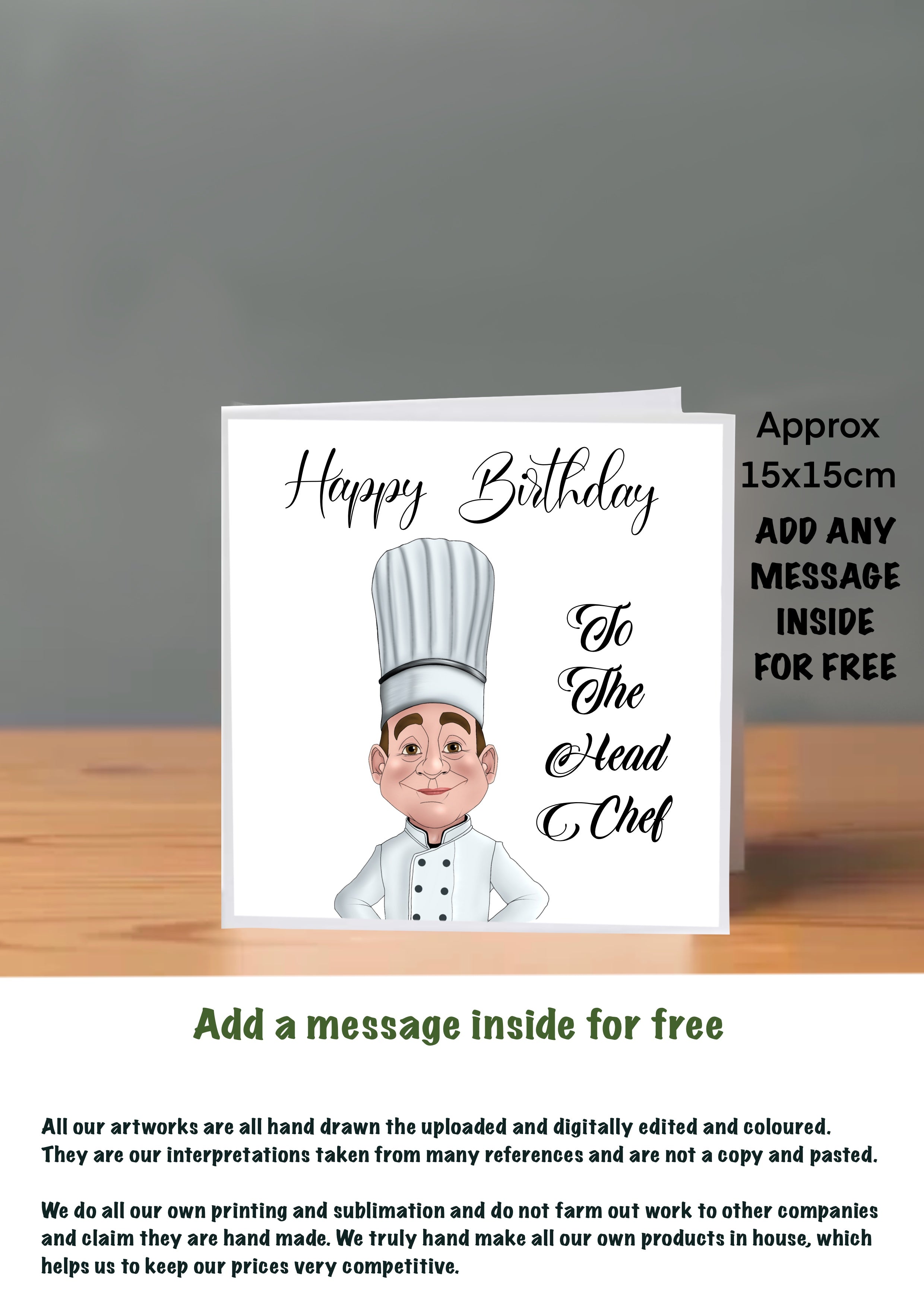 Chef Cards For Him Birthday
