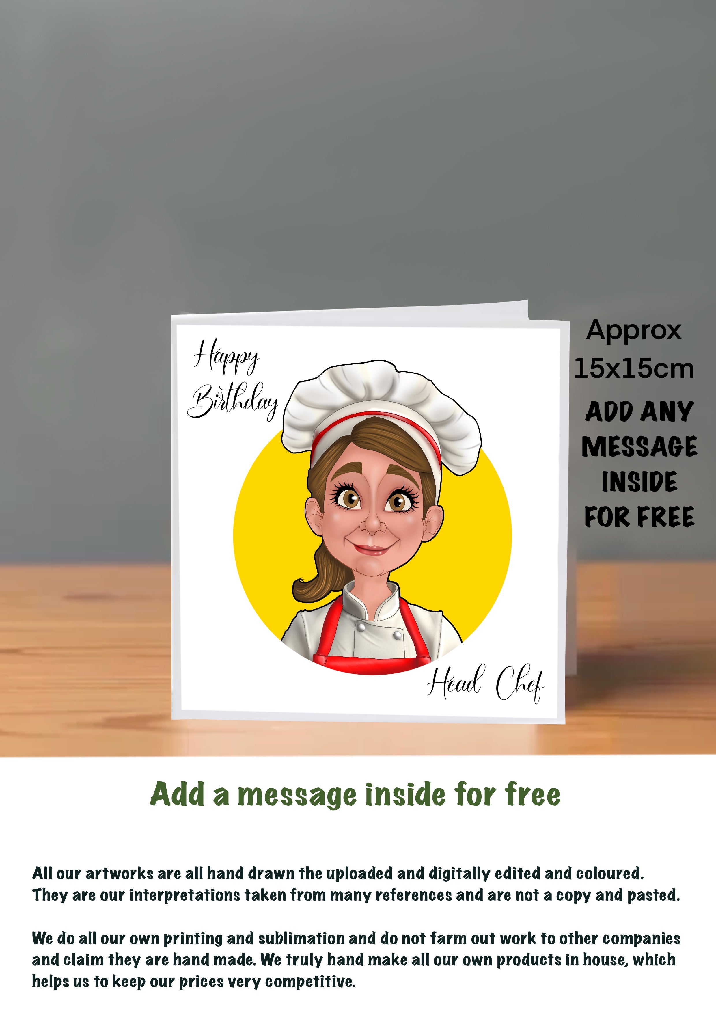 Chef Cards For Her Birthday