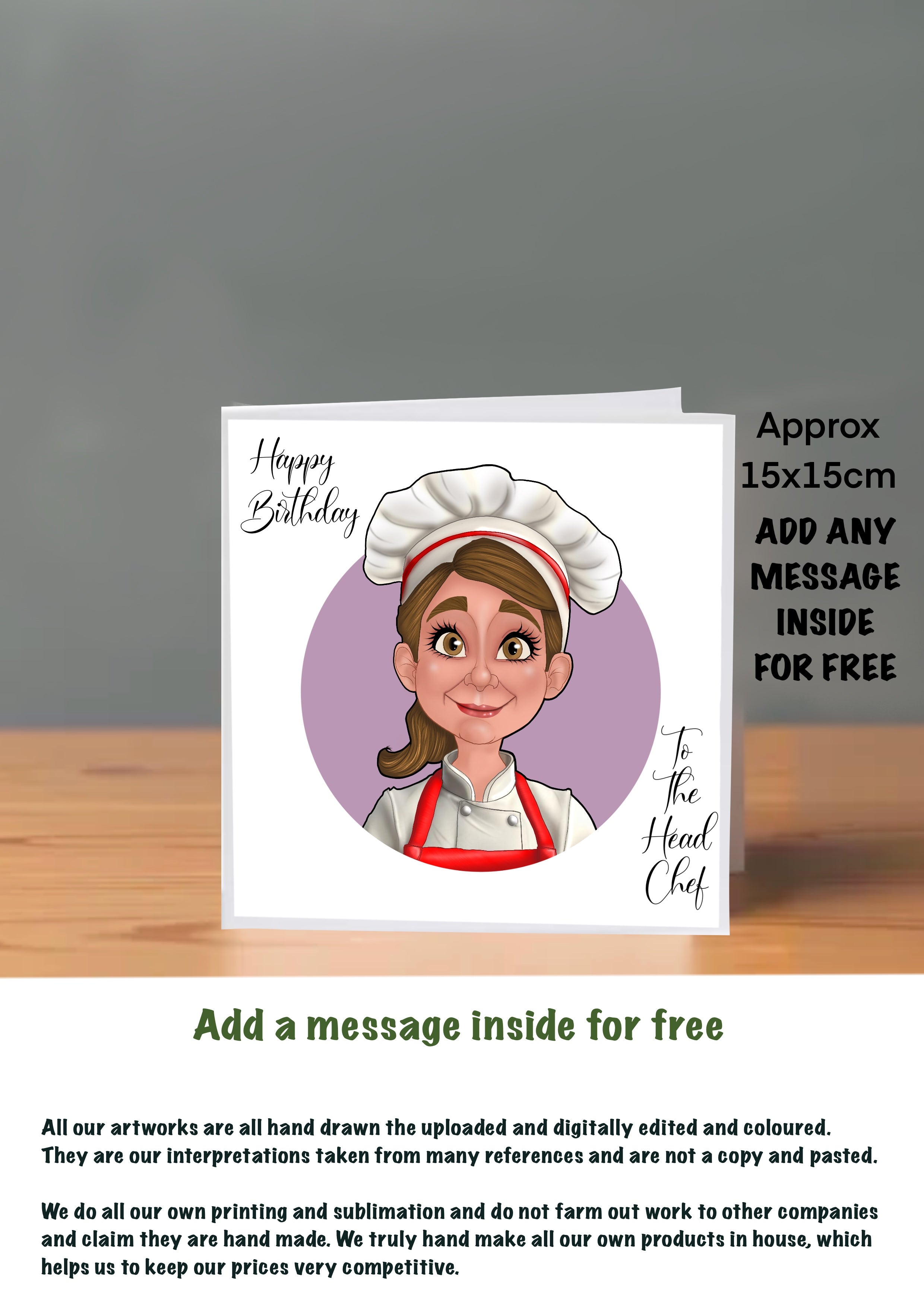 Chef Cards For Her Birthday