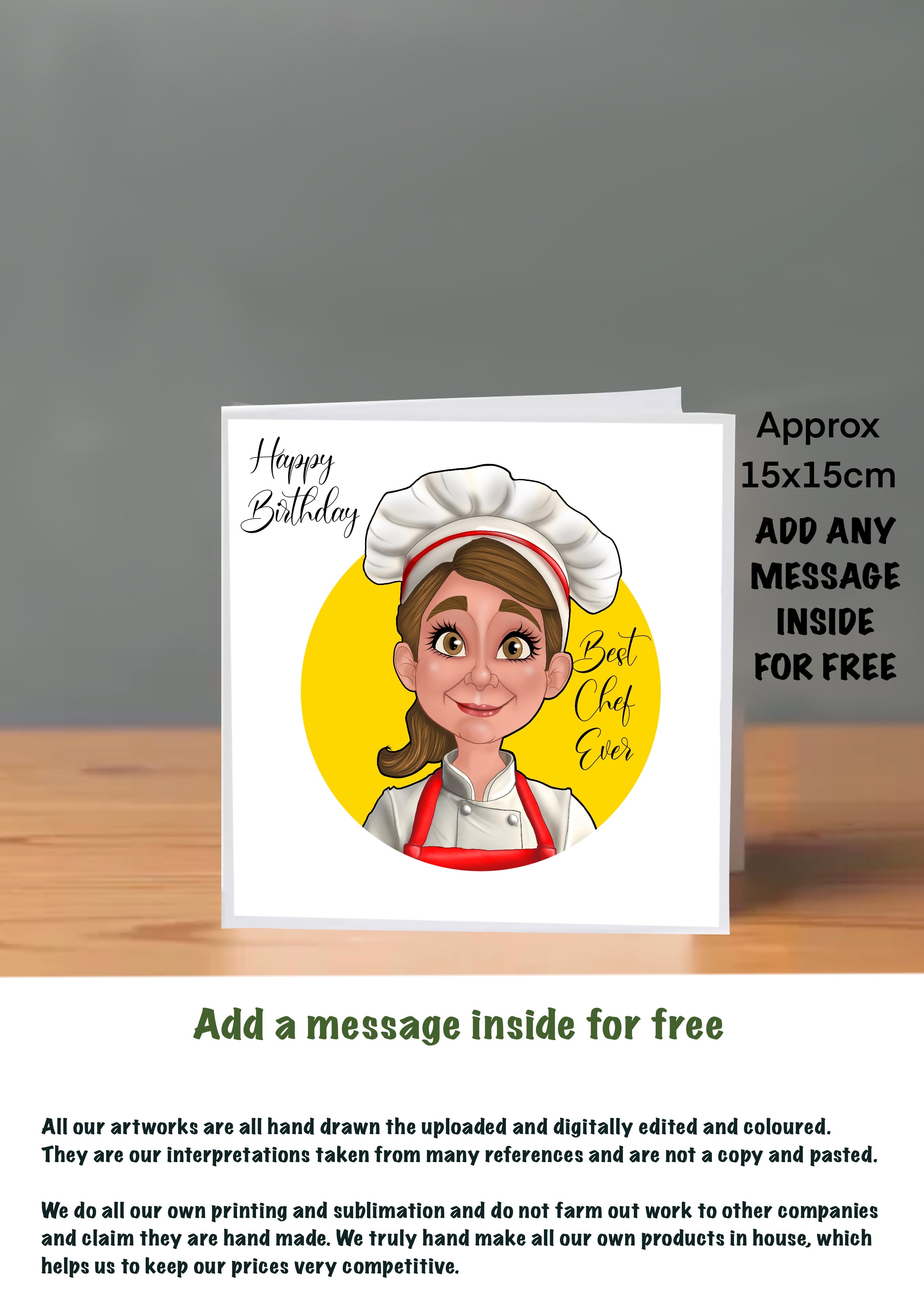 Chef Cards For Her Birthday