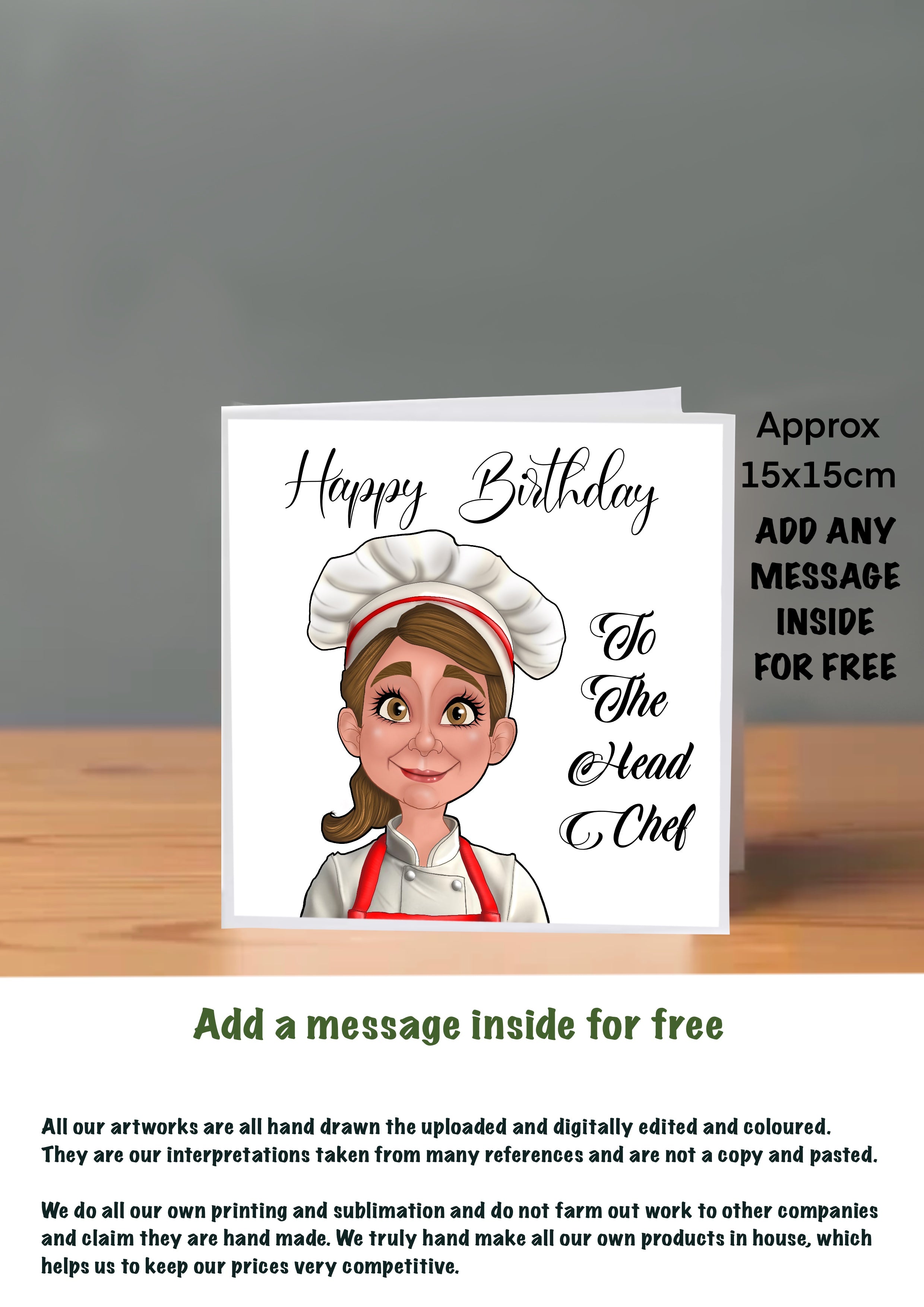 Chef Cards For Her Birthday