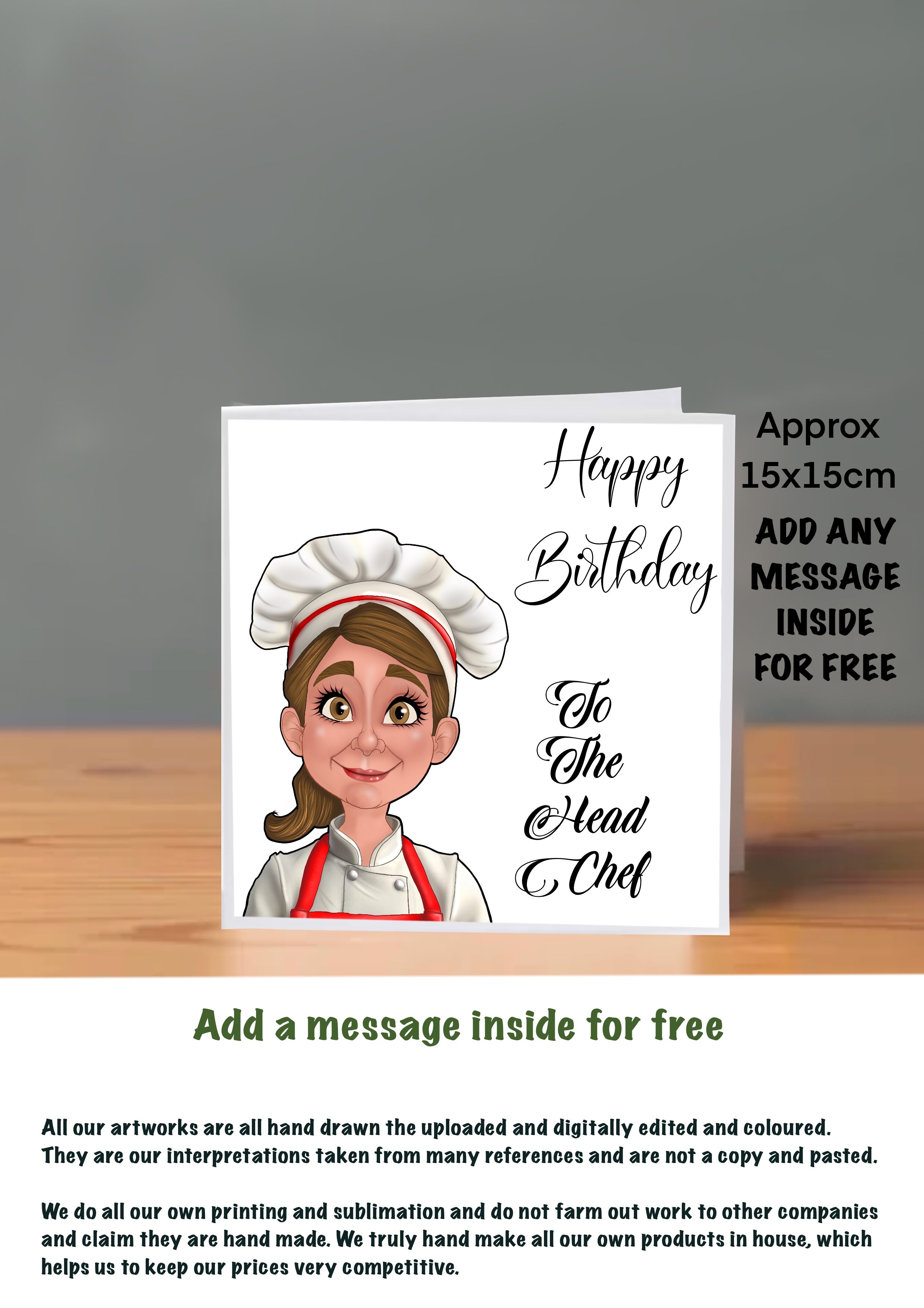 Chef Cards For Her Birthday