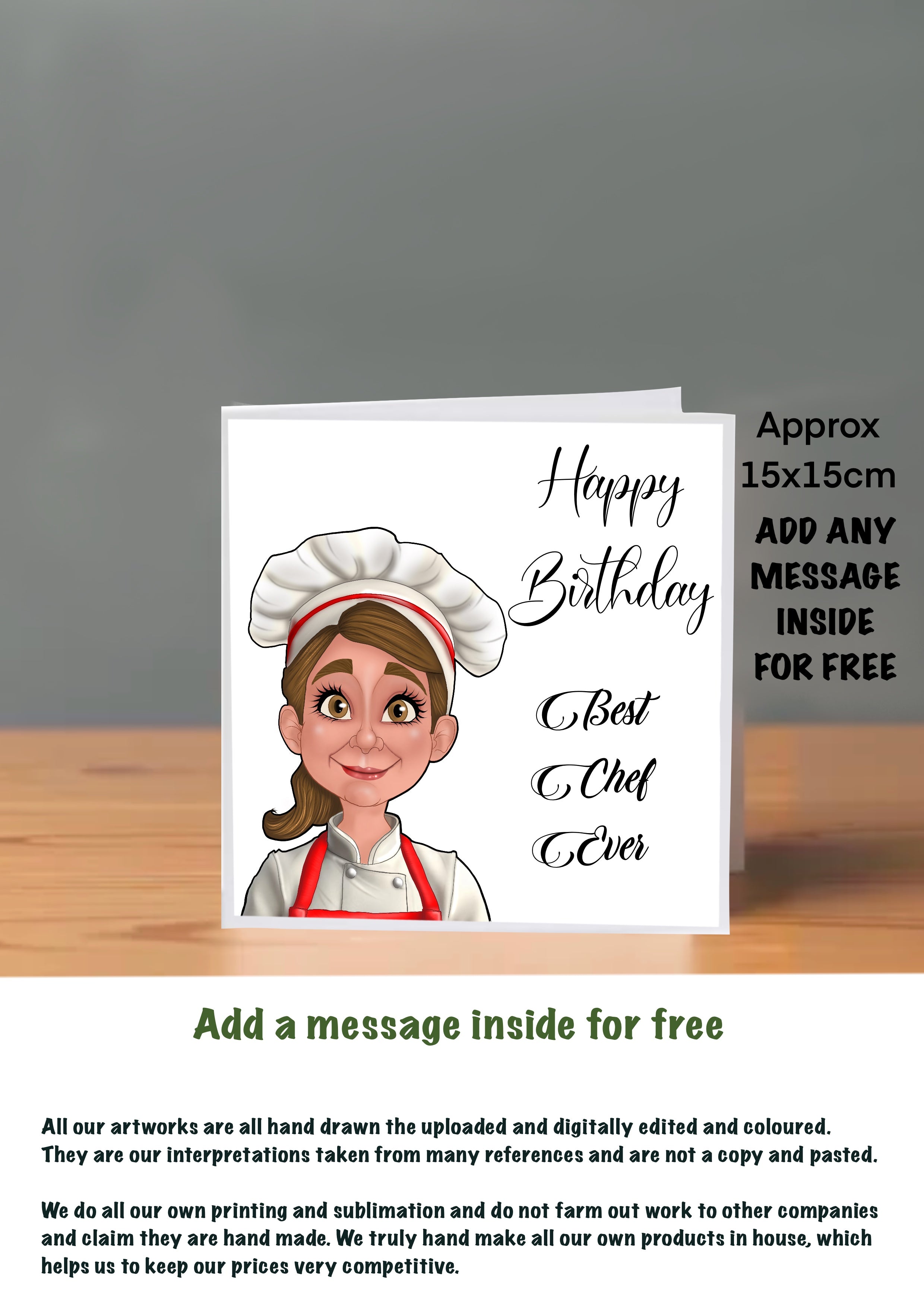 Chef Cards For Her Birthday