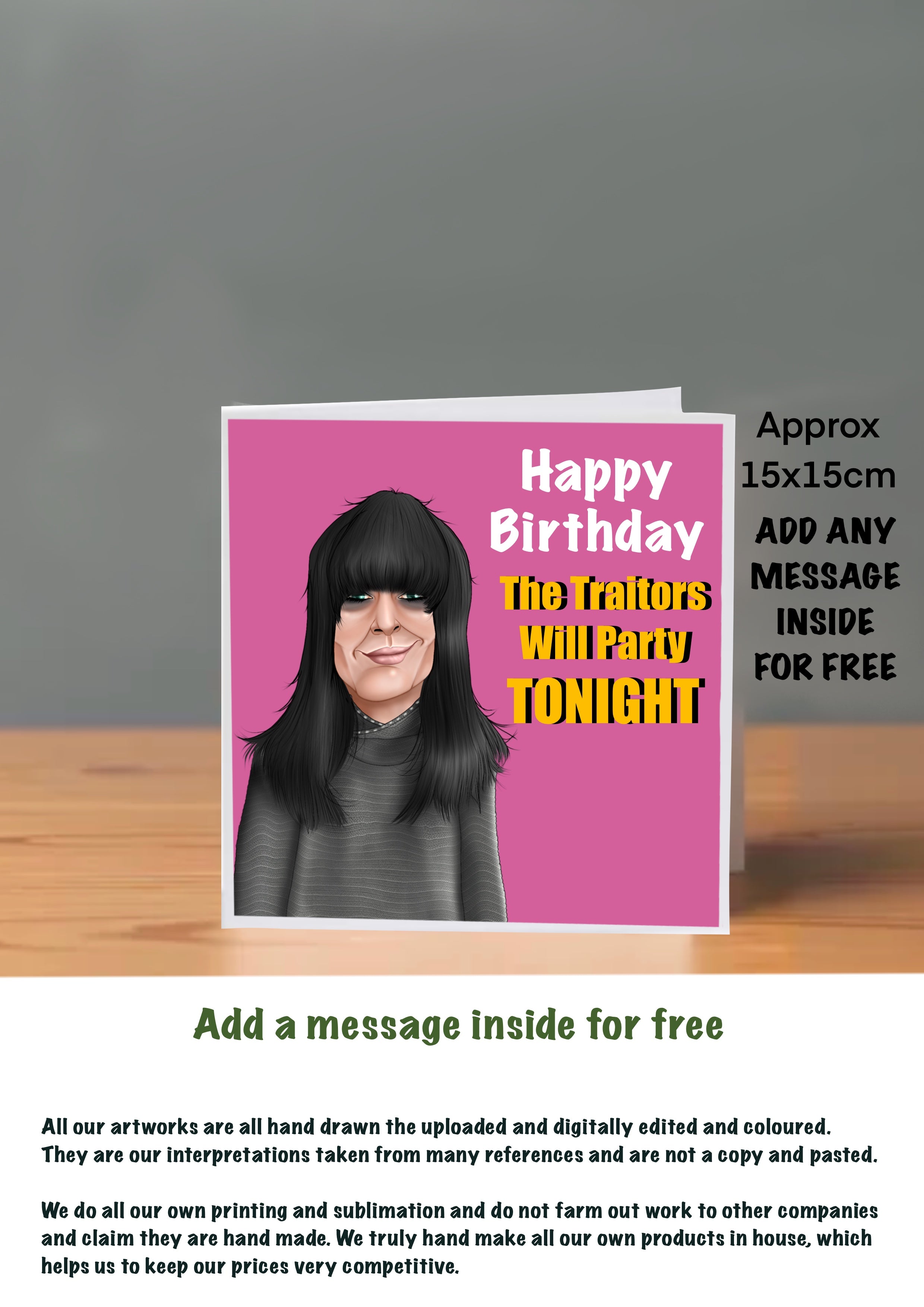 The Traitors Birthday Cards Claudia Winkleman