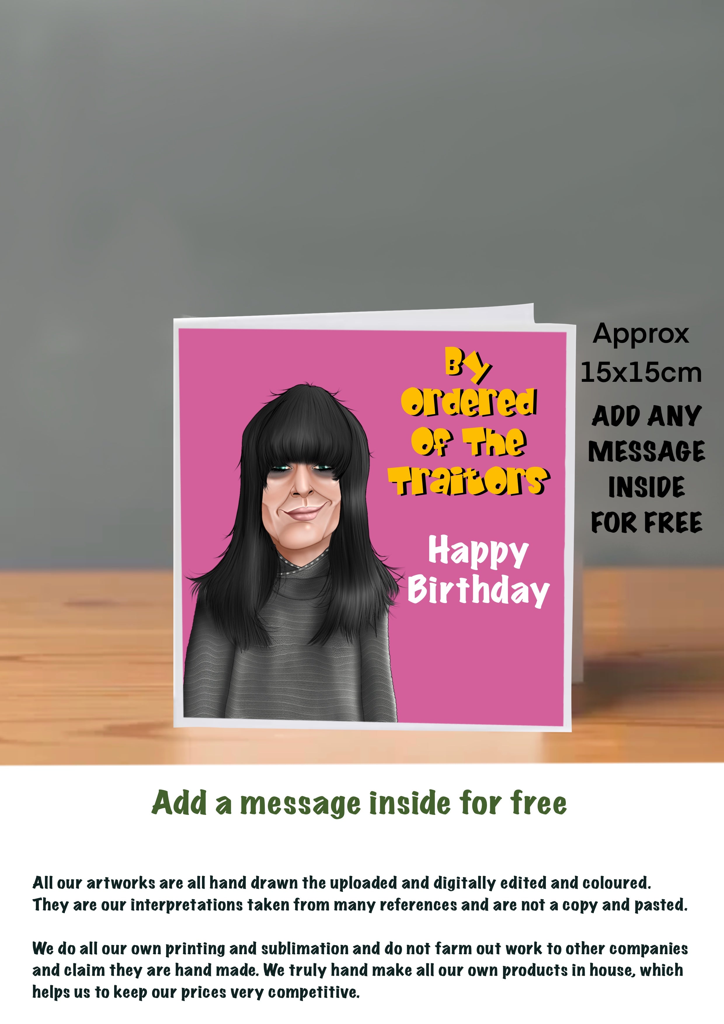 The Traitors Birthday Cards Claudia Winkleman