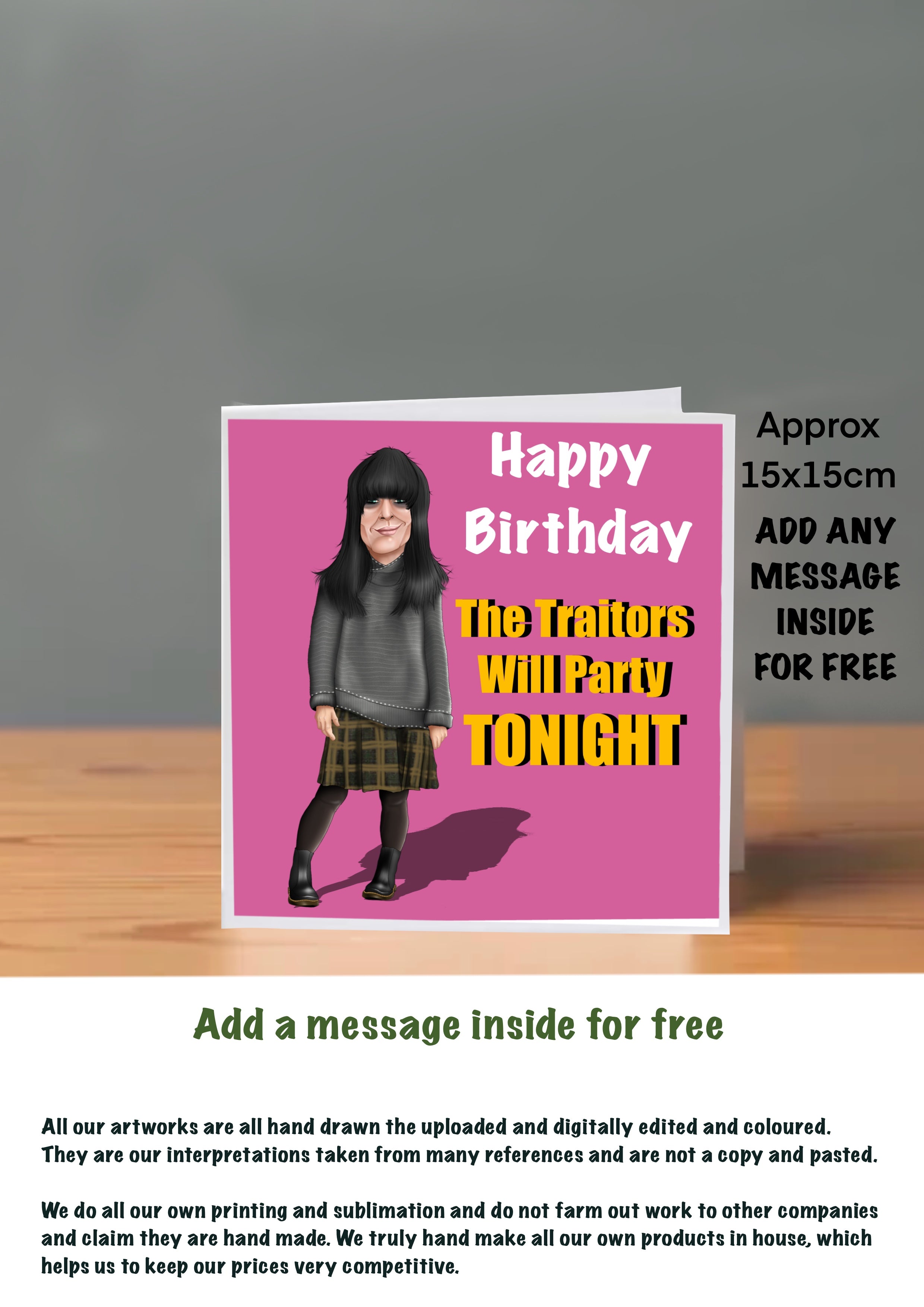 The Traitors Birthday Cards Claudia Winkleman