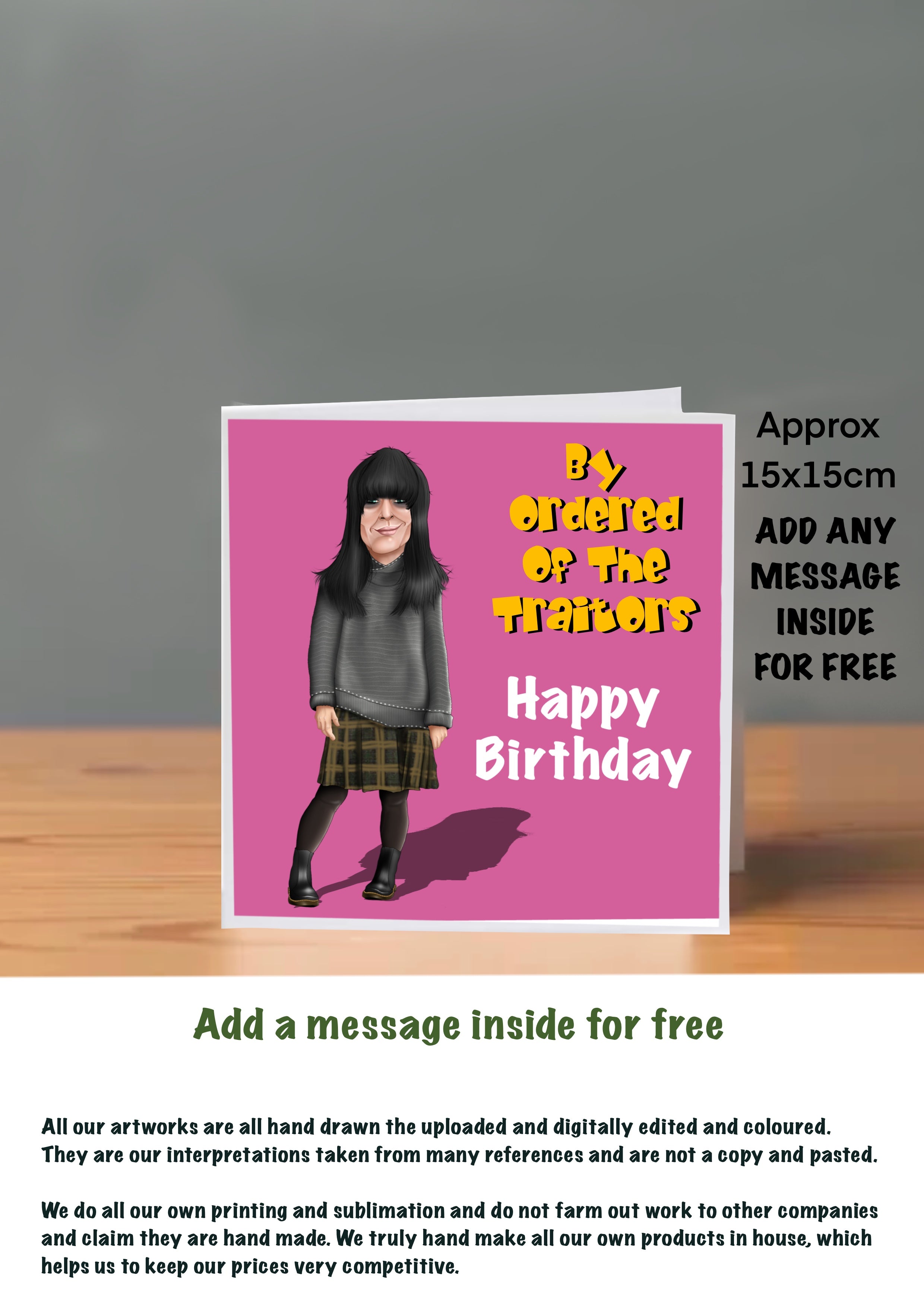 The Traitors Birthday Cards Claudia Winkleman
