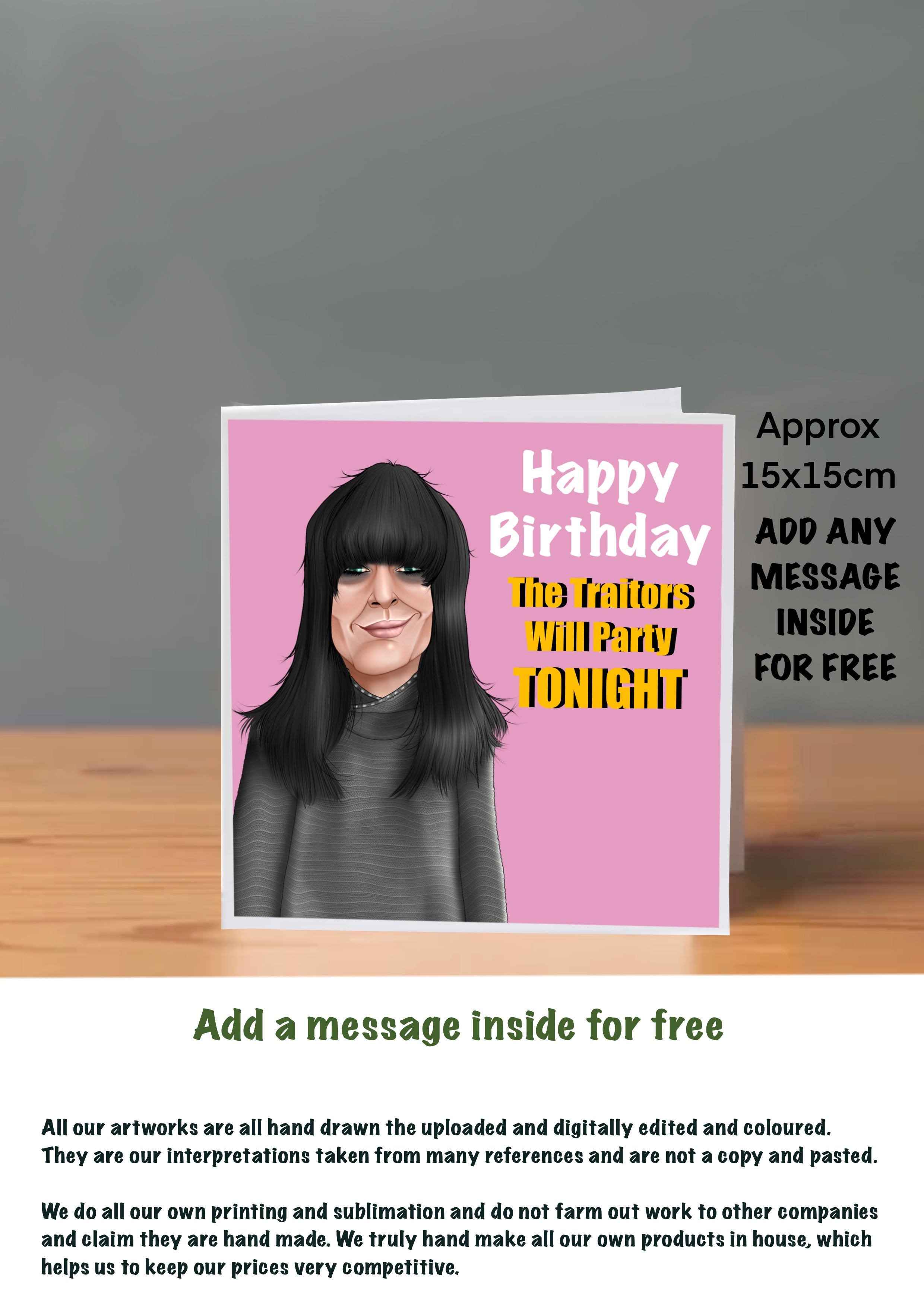 The Traitors Birthday Cards Claudia Winkleman
