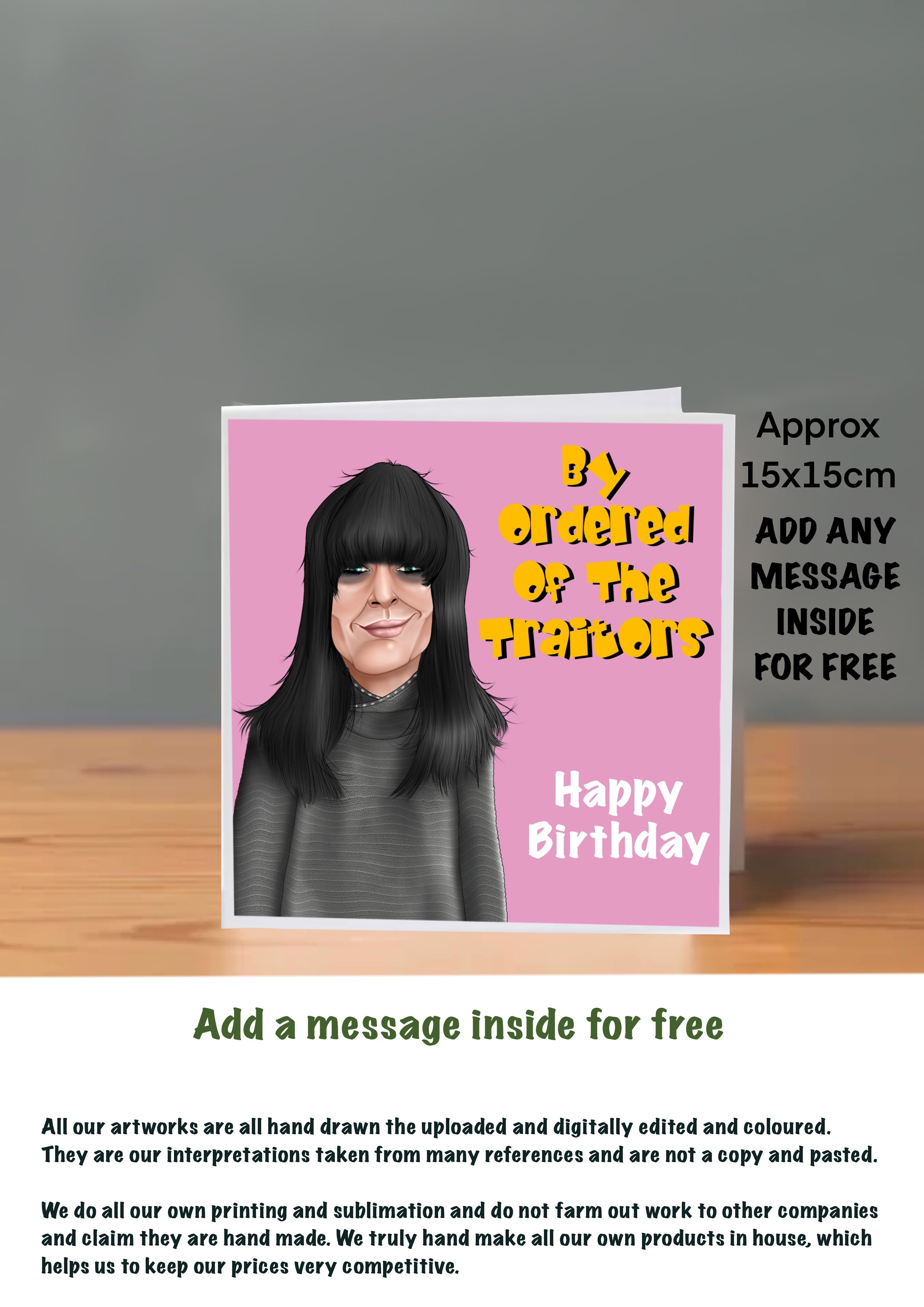 The Traitors Birthday Cards Claudia Winkleman